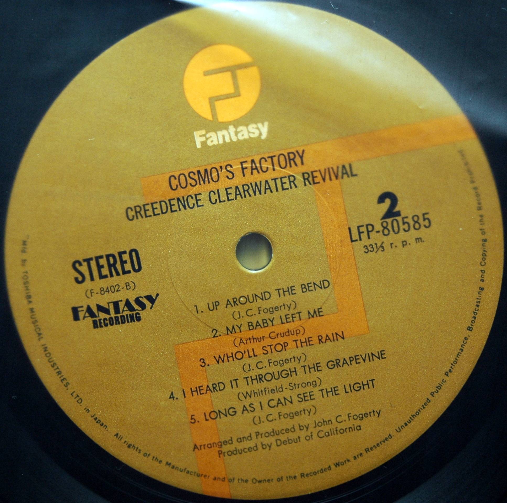 Creedence Clearwater Revival Cosmos Factory [lp label b jpn]